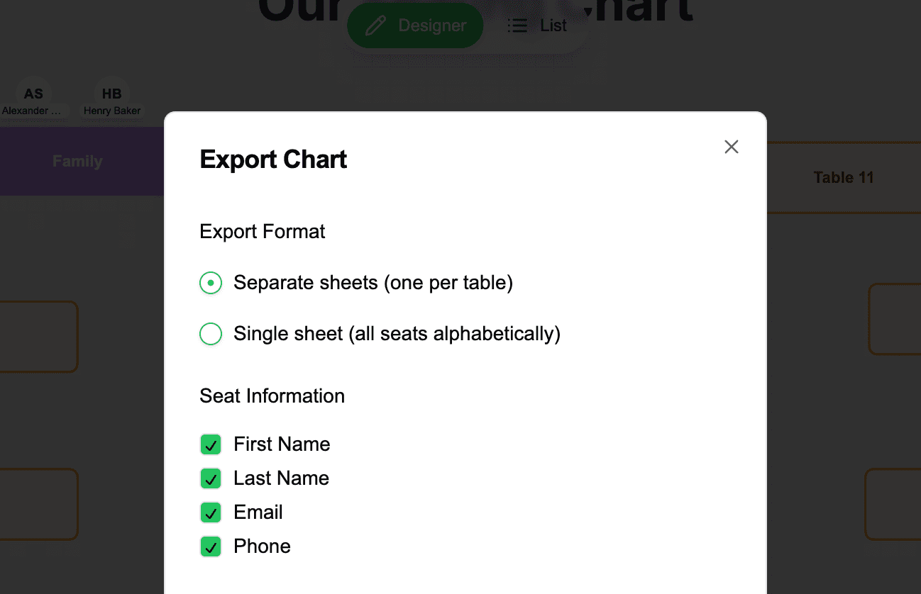 Excel Export
