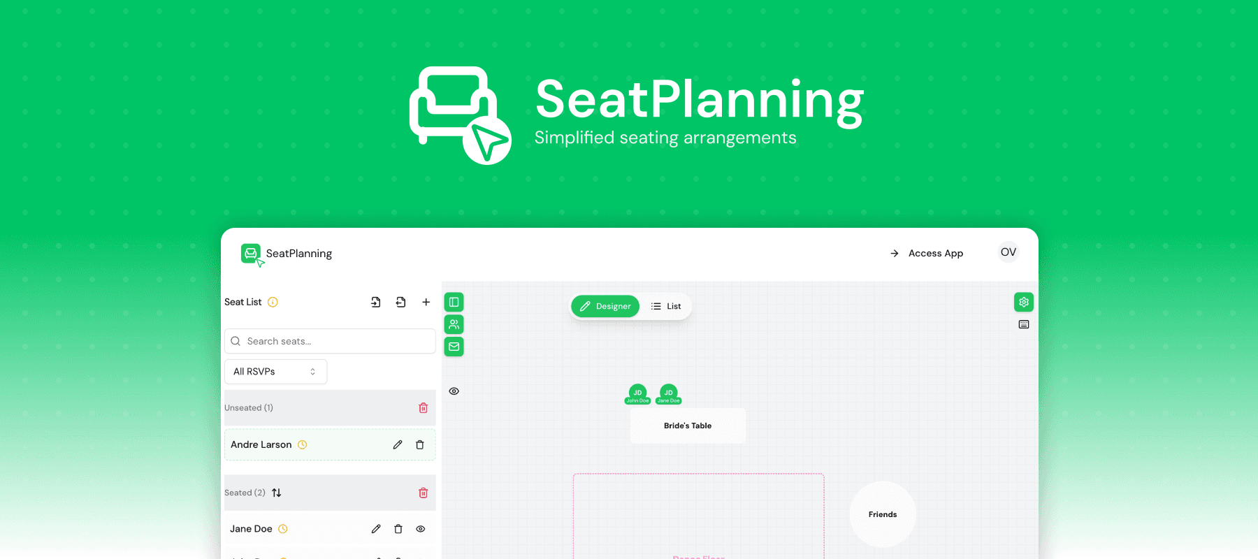 Willkommen bei SeatPlanning - Ihre ultimative Sitzplan-Lösung