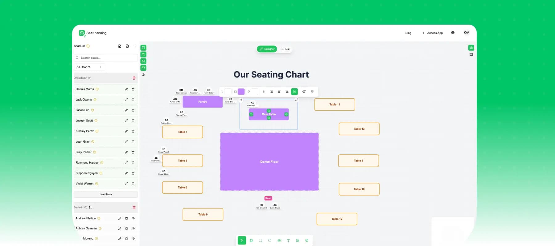 Sitzplan-App Tour: So erstellen und verwalten Sie Sitzpläne mit SeatPlanning