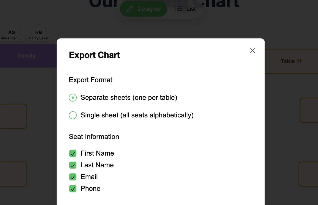 Excel Export