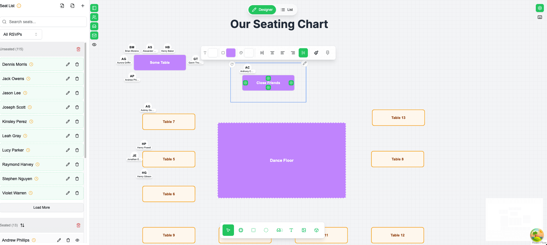 Build Your Seating Chart